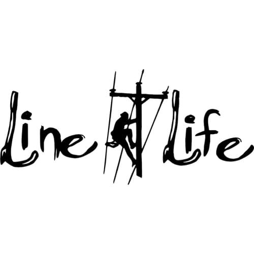 15*6.8cm For Line Life Lineman Car Stickers Cool Graphics Vinyl Decals Motorcycle SUVs Bumper Car Window Laptop Stickers