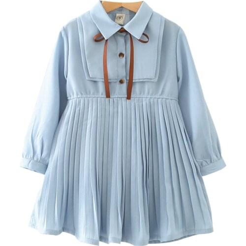 Autumn Baby Girls Clothes Dress Casual Long Sleeve Dresses Cute Kids Party Dresses Girl Princess chiffon Spring Dress 2-6Y