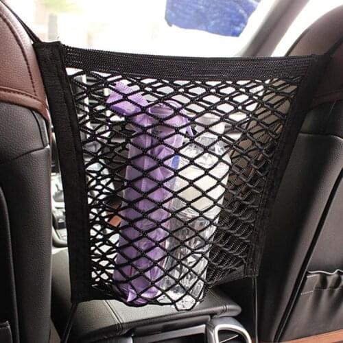 Strong Elastic Car Mesh Net Bag Between Car Organizer Seat Back Storage Bag Luggage Holder Pocket For Car Styling