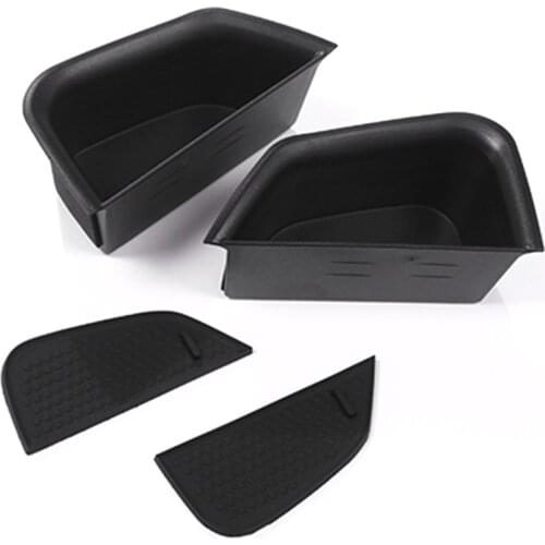 Front Door Handle Armrest Container Tray Storage Box with Non-Slip Mat for Alfa Romeo Giulia 2017 Car Accessories