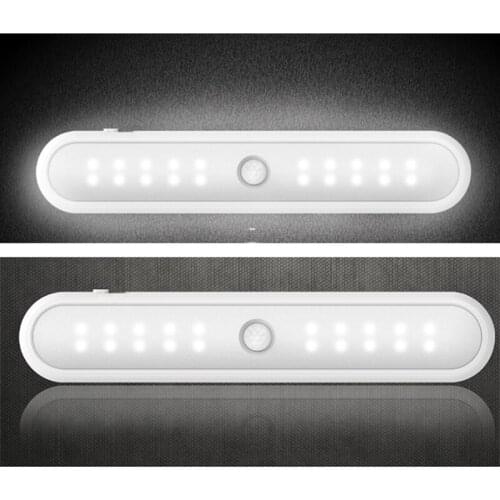 LED Under Cabinet Light PIR Motion Sensor Lamp 20 Leds Lighting for Wardrobe Cupboard Closet Kitchen Night Light