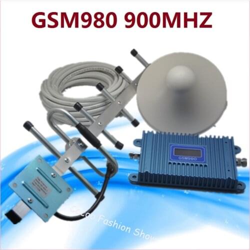 ZQTMAX GSM Signal Booster 2G Cellular Mobile Signal Amplifier GSM900 repeater with 13dBi Yagi Antenna + omni antenna