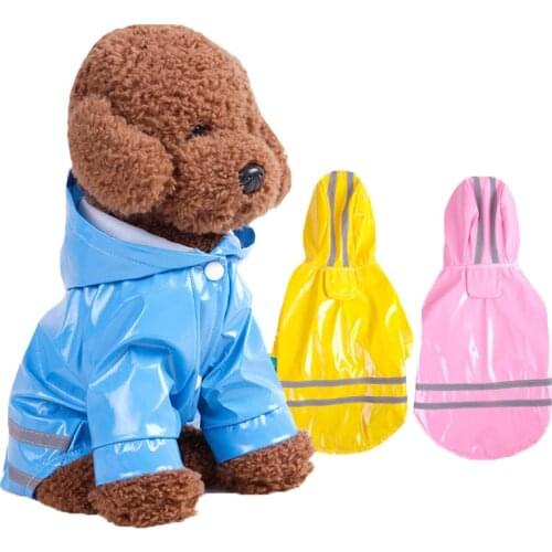 Pet Clothes for Dogs Waterproof Dog Coat Jacket Reflective Dog Raincoat Clothes for Small Medium Dogs Clothing With Leash Buckle
