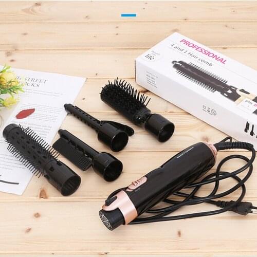 4 in 1 Hair Straightener Curler Iron Multifunctional Hot Air Hair Dryer Electric Hot Comb Portable Styling Tools