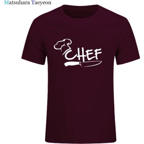 Chef T Shirt Funny Cook Tee Cap Men Tshirt Cool Kitchen Knife T Shirt Men Cotton Restaurant T-shirt Casual Harajuku Tshirt Men