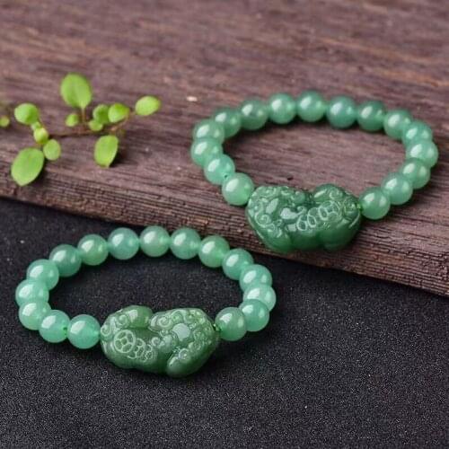 Green Aventurine Women brave troops Bracelets Natural Stone Yoga Healing Reiki Jewelry
