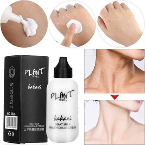 50ml Lazy Face Liquid Foundation Goat Milk Full Coverage Waterproof Tonal Cream Base Primer Makeup Brighten Korean Cosmetics