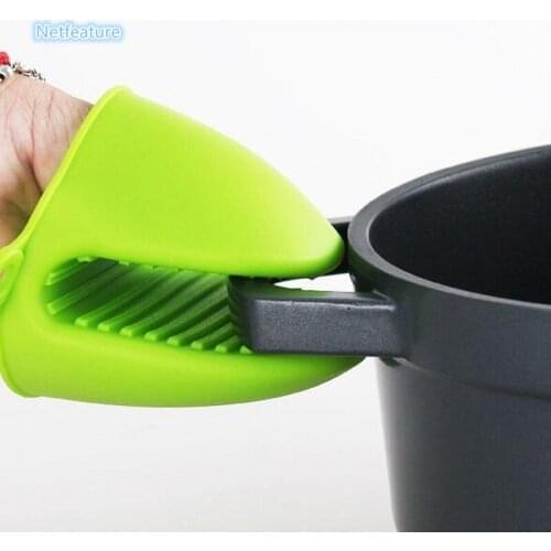 High Quality 1pc Kitchen Baking Silica Gel Heat Insulation Clip Anti Scalding Non Slip Gloves Household Microwave Oven