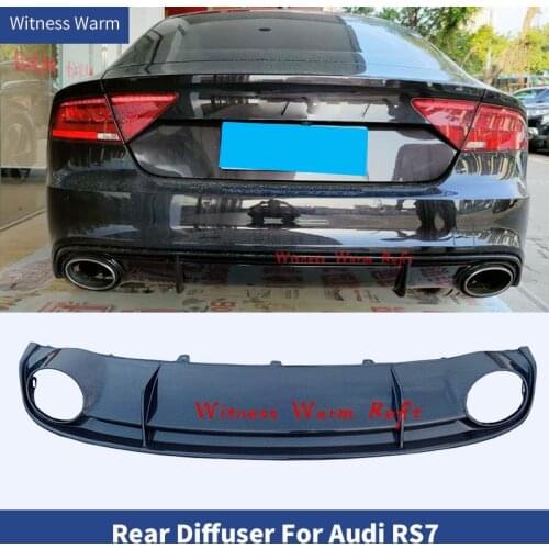 Carbon Fiber Car Rear Bumper Diffuser Lip Spoiler for Audi RS7 2013 - 2016 Carbon diffuser body kit