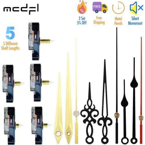 MCDFL Silent Quartz Clock Movement Mechanism for Clock Hands Clockwork Clock Mechanism for Wall Hours Repair Parts Replacement