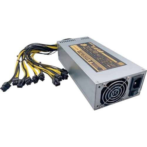 New 2000W/2400W 170-240 V Only Mining PSU Power Supply 1600 Watt Bitcoin BTC Antminr S9 L3 T1 2400W Active PFC Circuit