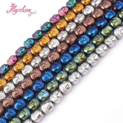 8x10mm Natural Hematite Beads Buddha Shape Spacer Stone Beads For DIY Necklace Bracelets Jewelry Making Strand 15" Free Shipping