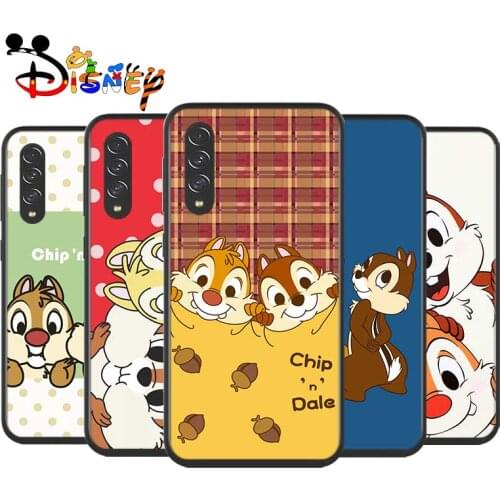 Disney Chip 'n' Dale for Samsung Galaxy A90 A80 A70 A60 A50 A40 A20 A2Core A10 M31 M21 M60 M40 M30 Black Phone Case