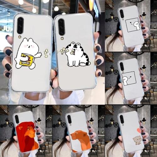 Best Friends Cartoon Couple Phone Case For Samsung Galaxy A 3 5 7 8 10 20 21 30 40 50 51 70 71 E S 2016 2018 4G transparent