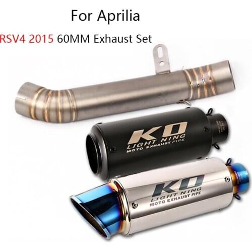 Slip-on Exhaust Set for Aprilia RSV4 2015 Motorcycle Exhaust Pipe 60MM Mid Link Pipe Slip On Muffler Escape with DB Killer Pipe
