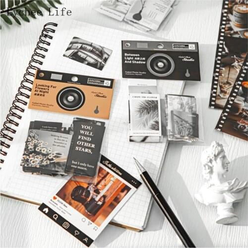 Lychee Life Vintage Photo Stickers Set Scrapbooking Stickers for Journal Planner Diy Paper Crafts Scrapbooking
