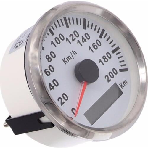 Stainless Steel Marine GPS Speedometer Gauge 85mm Waterproof 200 Kmh 120 Kmh Lcd Speedometer for Car Boat 9~32V with Backlight