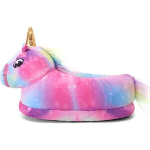 New Winter Flannel Pajamas Unicorn Animal Cartoon Slippers for Girls Baby Homewear Indoor Shoes Blanket Slippers for Kids Onesie