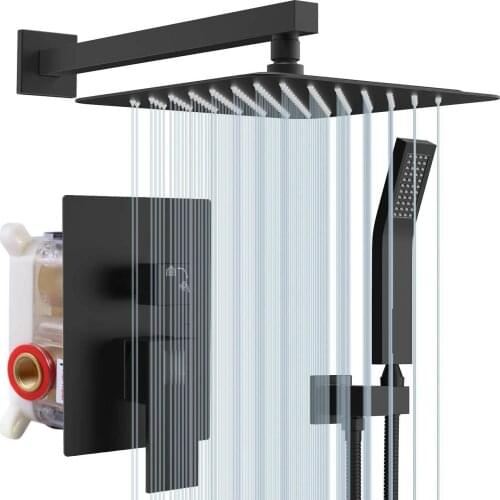 New Style Bathroom Stainless Steel Shower Set Household Multifunctional Matte Black Shower Faucet Handheld Shower Set