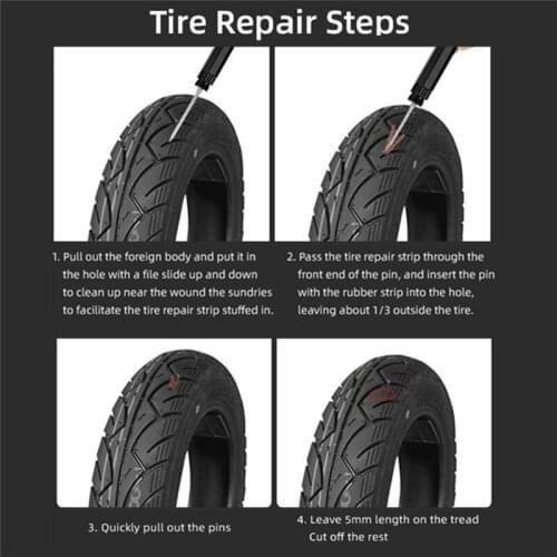 Original Bicycle Tubeless Tire Repair Tool Tyre Drill Puncture Dual Purpose For Urgent Glue Free Repair Optional Rubber Stripe