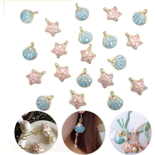 20 pcs Seashell Starfish Charms, Starfish Beads,Aluminum alloy Charms Pendants for Jewelry Making and Crafting