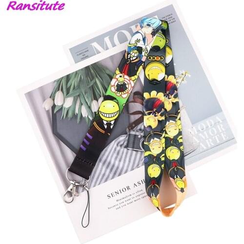 Ransitute R1968 Cartoon Icons Style Anime Lovers Key Chain Lanyard Neck Strap For USB Badge Holder DIY Hang Rope Kids Gifts