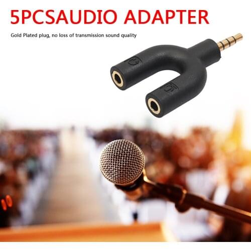 3.5mm Audio Jack Male to Dual 3.5mm Female Audio Jack Headphone Splitter Adapter Practical Smart Mobile Phone Accessaries Parts