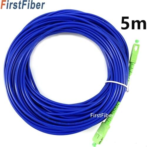 SC APC Armored Patch Cable SC UPC fiber Patch cord , LC blue optical jumper Simplex Single Mode PVC