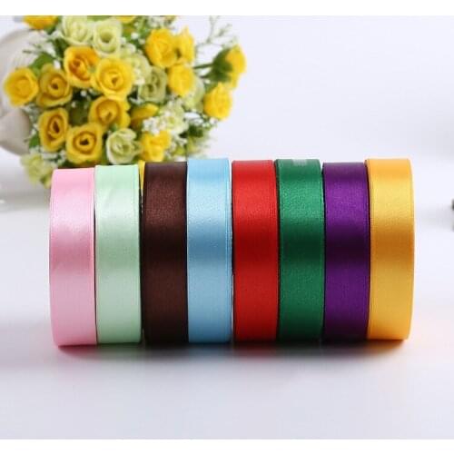 2cm width Silk Satin Ribbon 22 Meter Wedding Party Festive Event Decoration Crafts Gifts Wrapping Apparel Sewing Fabric Supplies