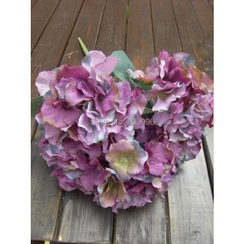 SPR Free Shipping-5 head painting large Ireland hydrangea home decoration Wedding Bouquet Artificial Flowers 6Colors Available