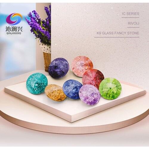 10mm/12mm Super beauty Ice flower color round shaped K9 gass crystal pointback rhinestones,diy/Nail Art/jewelry accessories