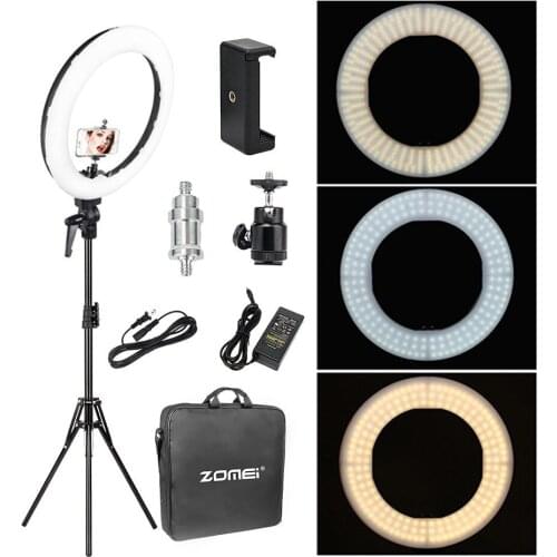 Zomei Led Makeup Light Ring Kit Photographic Lighting Camera Light Lamp With Stand For Video Shooting Youtuber Studio Smartphone