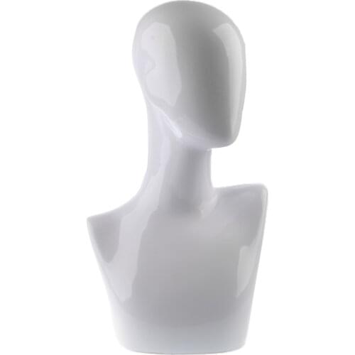 Female Mannequin Head Shoulder Model Wig Hat Jewelry Scarf Display Manikin