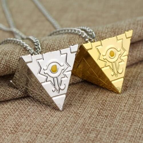 ZXMJ Yu-Gi-Oh! Necklace Pendant colour Gold Hot Anime YGO Millenium Puzzle Necklaces for Women and Men Jewelry Gift