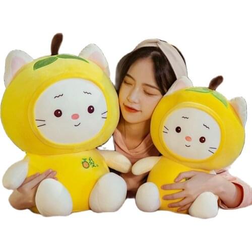 1pc 23/33cm Lovely Yellow Cat Plush&Stuffed Doll Kids Soft Animal Toys For Children Home Decor Baby Girls Gift