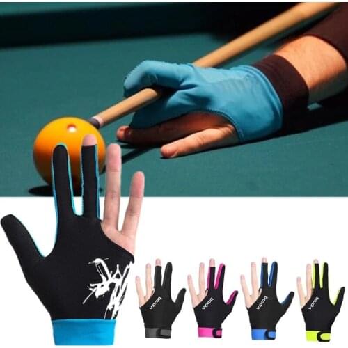 1pcs Three Fingered Billiard Gloves Pool Snooker Glove For Men Women Fits Both Left And Right Hand Billiard Accessories