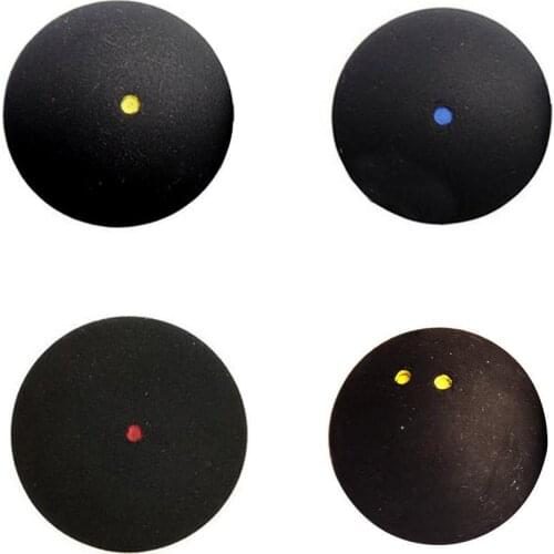 1pcs Squash Ball Two-Yellow Dots Low Speed Sports Rubber Competition squash Training Player Balls Professional Accessories W4P2