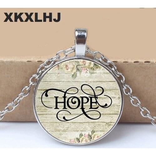 2019/ Hot Sale HOPE Charm Necklace, Hopeful, Hope Pendant, Inspirational Gift, Survivor Charm
