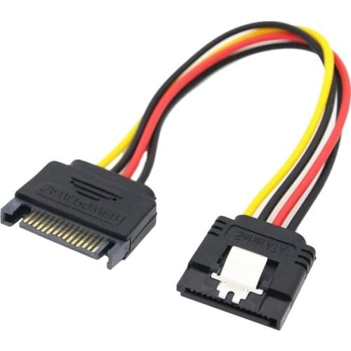 4pcs 20cm 15pin Male to Female SATA hard disk Power Extension Cable Sata M to Sata F cable for HDD for PC