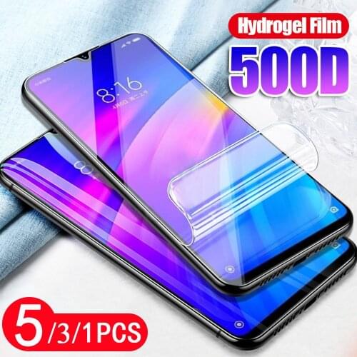 5/3/1Pcs soft full cover hydrogel film for xiaomi redmi 6 6A 7A note 7 8 pro 8T 8A protective phone screen protector Not Glass