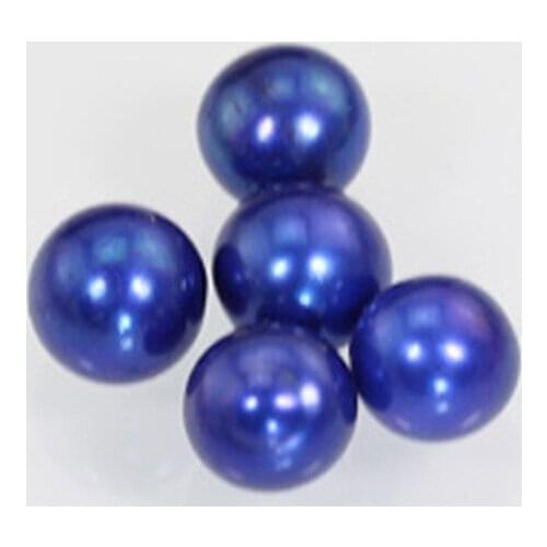 7-8mm 20pcs/lot Royal Blue Loose Pearl Multicolor Perfectly Undrilled Round Pearls Jewelry DIY Fit Bracelets Necklace LR029