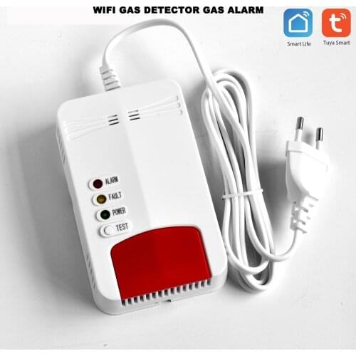 Tuya Natural Gas Leak Standalone Detector Sensor High Sensitive WIFI Detector Gas Alarm APP Notification for Smart Life App