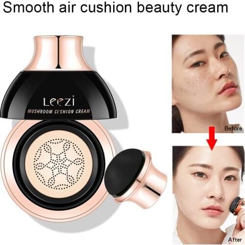 Air Cushion BB Cream Whitening Concealer Oil Control Natural Make Up with Mushroom Puff MA