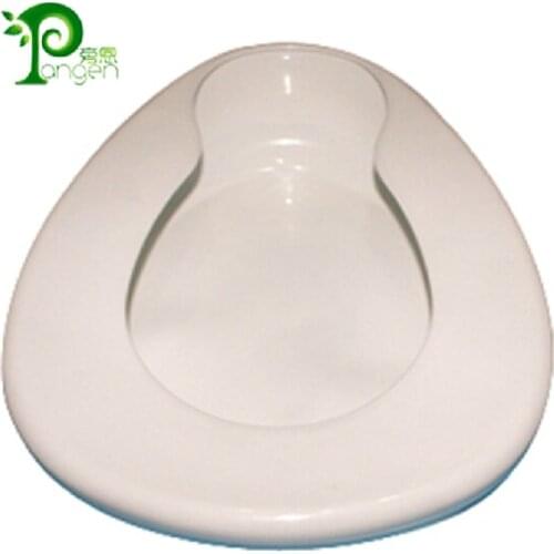 Free shipping white color high quality thicken medical care potty Bedridden patients stool pot bed pan