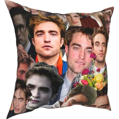 Robert Pattinson Photo Collage Pillowcase Printed Polyester Cushion Cover Decoration Pillow Case Cover Home Wholesale 45X45cm