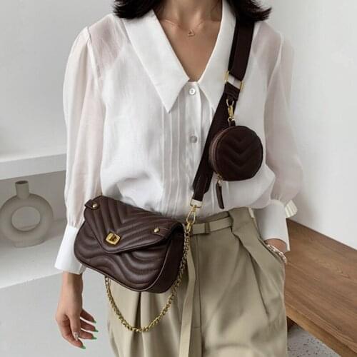 Chuwanglin Small PU Leather Shoulder Bag For Women Purse Handbags Female Travel Crossbody Bag ladies chain Sling bag 1291616