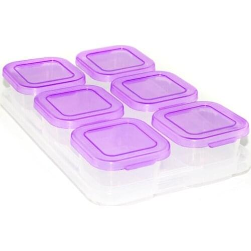 Children Baby Food Container Refrigerator Freezing Cubes with Tray Storage Box