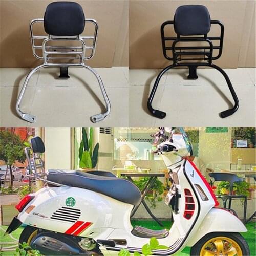 For GTS300 GTS-300 HPE Chrome / Black Rear Luggage Rack Bracket Holder for VESPA GTS 300 Motorcycle Accessories