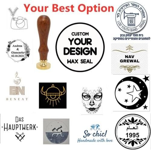 Customize Stamp Head Custom Picture Drawing Design DIY Heads Wax Seal Stamps Postage Journal Package Wedding Date Gifts Envelope