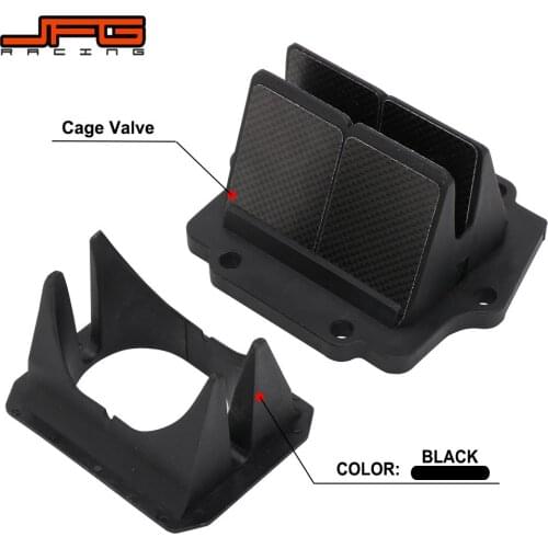 Motorcycle Intake Reed Valve Carbon Fiber Cage Valve For KAWASAKI KX125 1982-1992 KMX125 1999-2001 KX500 1983-1984